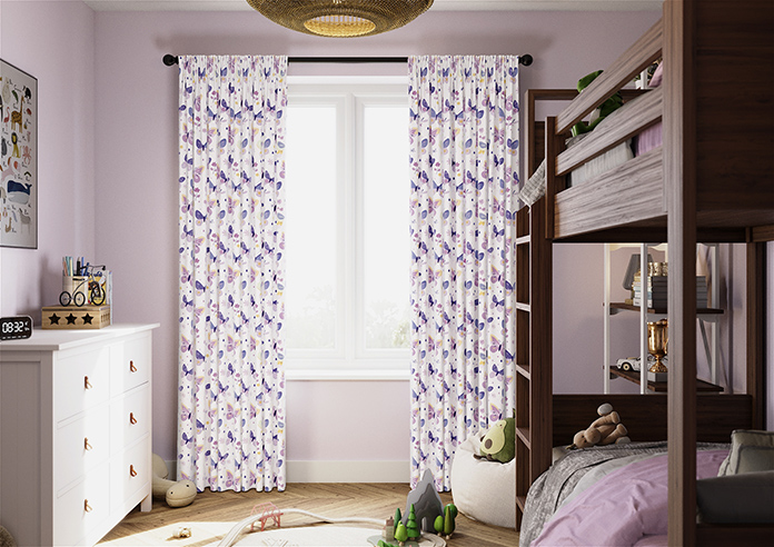 Butterfly Garden, Enchanting Purples - Made to Measure Curtains - Image 3